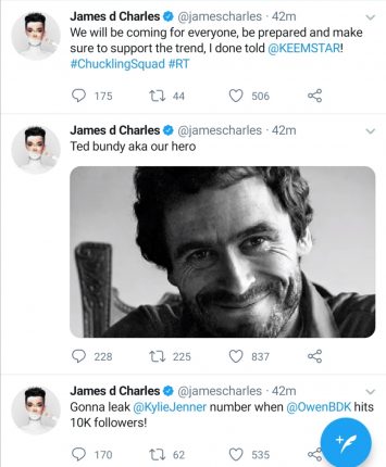 James Charles Hacked Ted Bundy