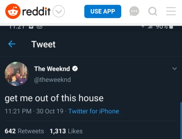 The Weeknd Deleted Tweet