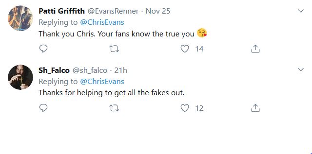 chris evans tweet 1 Fake Chris Evans