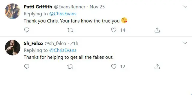 Fake Chris Evans Is Taking Money From Fans 13 chris evans tweet 1 Fake Chris Evans
