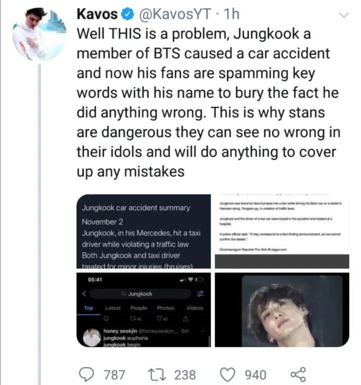 Conspiracy About BTS | Jungkook's Car Crash Being Hidden From Public? 3 Yavos Bts Junkook
