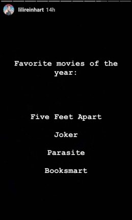 Lili Reinhart Favorite Movies 2019