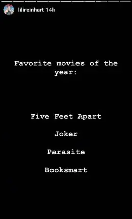 Lili Reinhart Reveals her Favorite 2019 Movies 1 Lili Reinhart Favorite Movies 2019