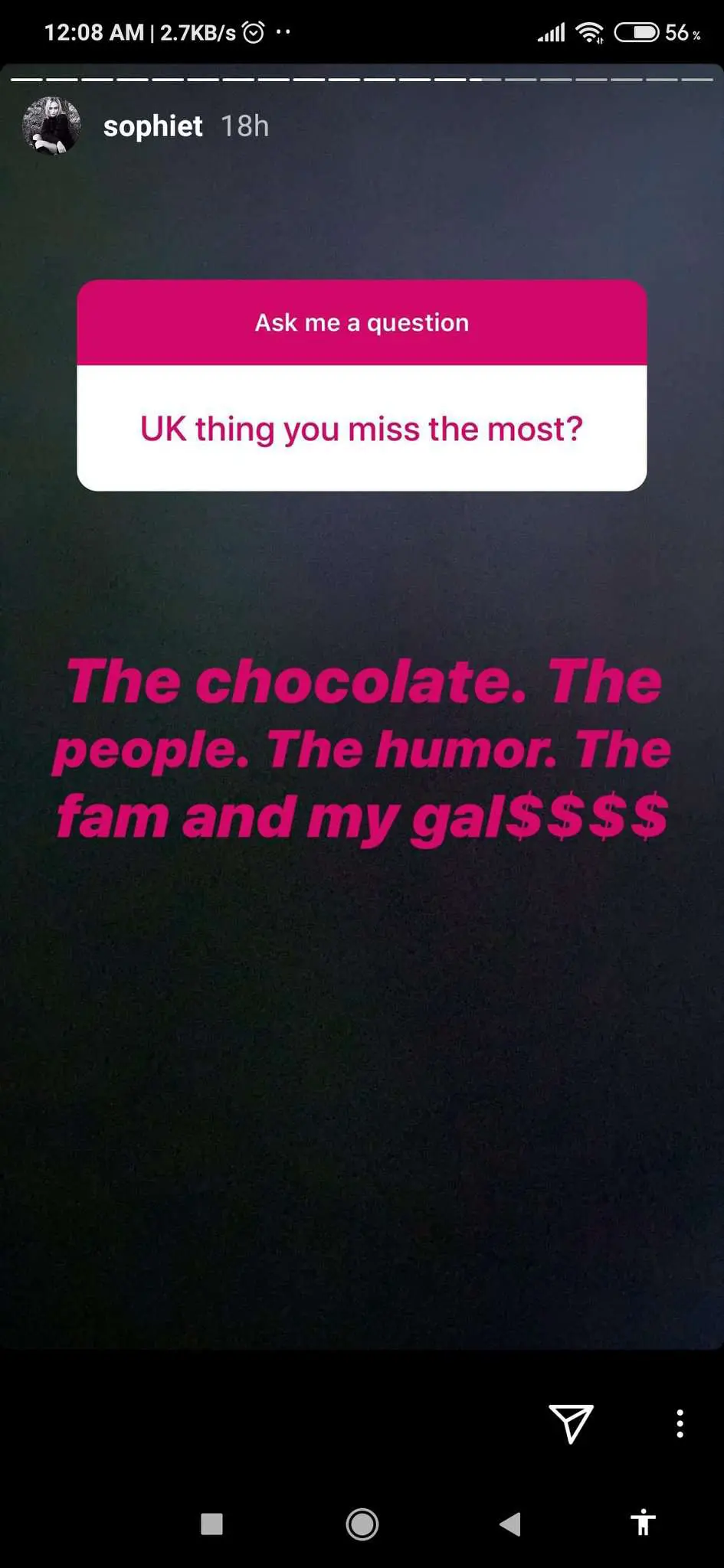 Sophie Turner Answers Fans Questions on Instagram 2 Sophie Turner's Instagram