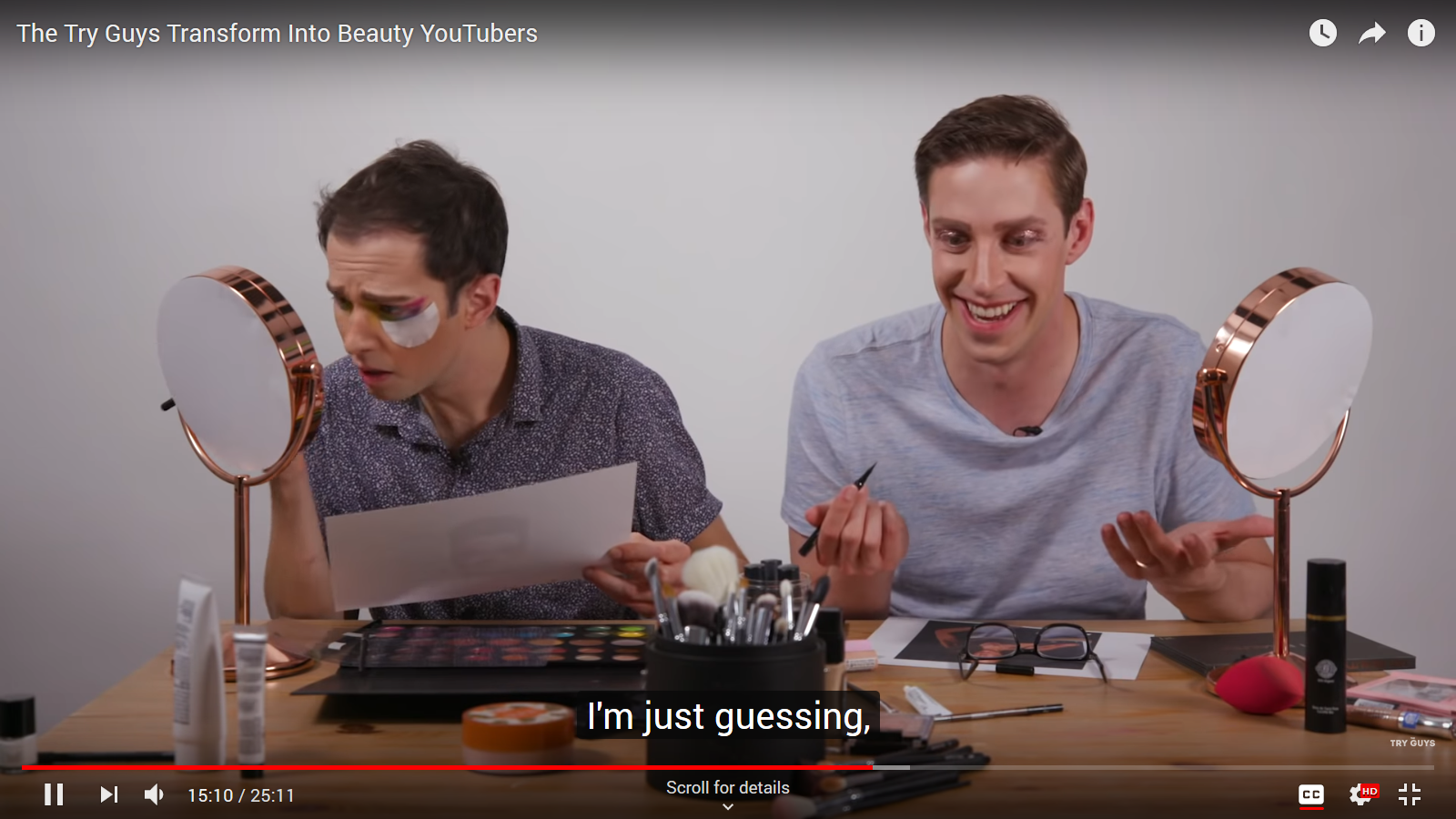 The Try Guys Become Beauty Gurus in Hilarious Video 6 Keith is just guessing