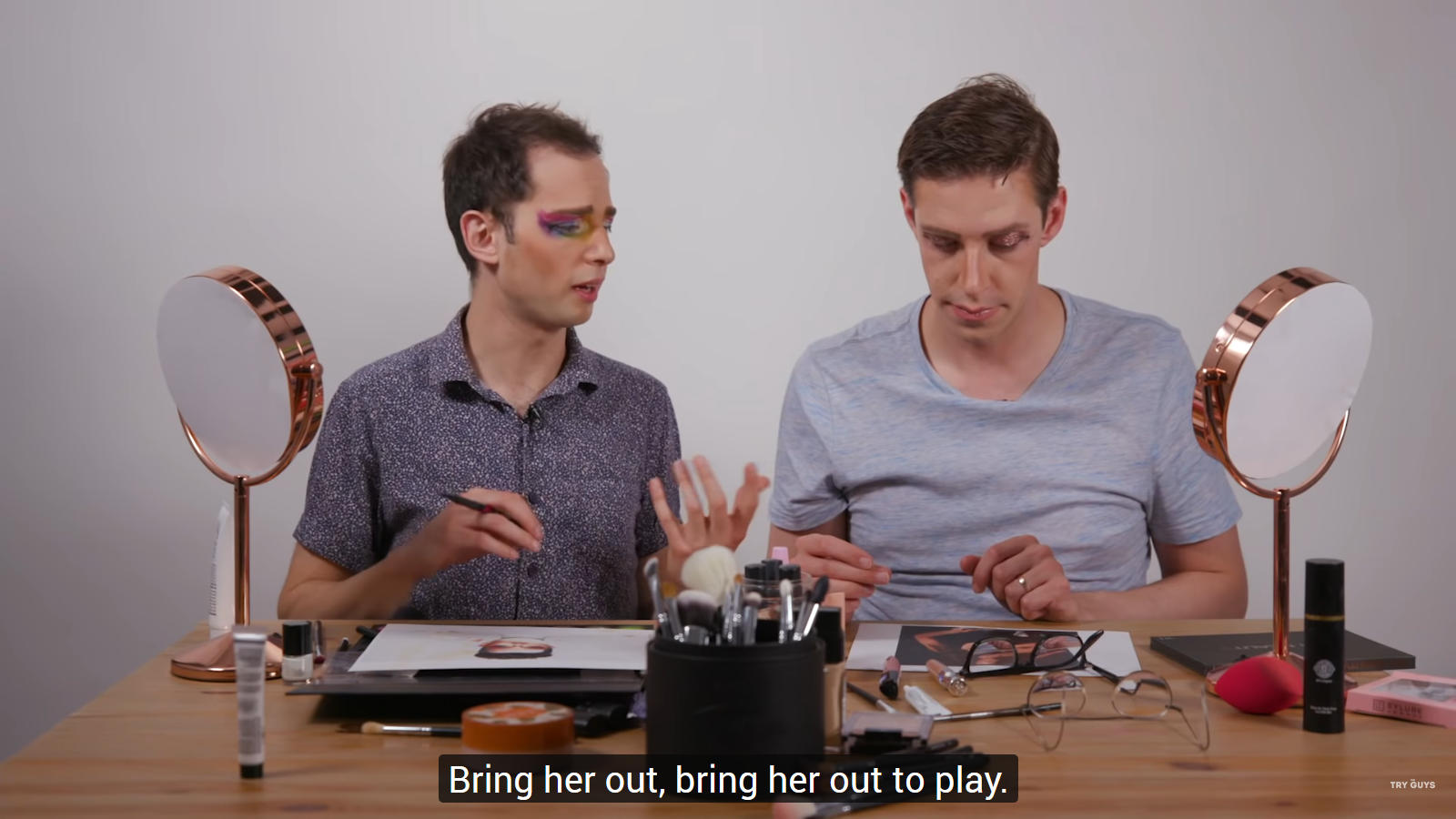 The Try Guys Become Beauty Gurus in Hilarious Video 8 Zac urges keith inner beauty