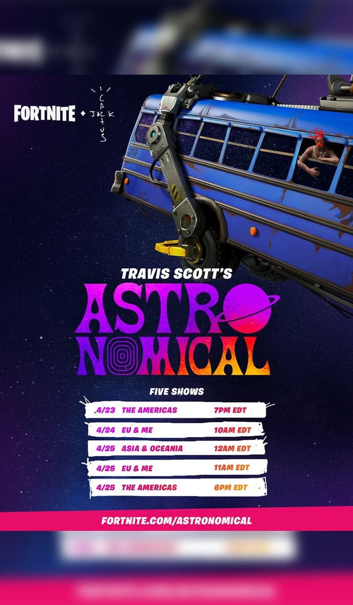 Travis Scott New Song Fortnite Tour Astronomical 1