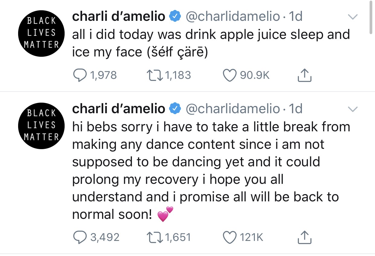 Charli Tweets