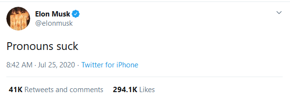 Jameela Jamil Drags Elon Musk for saying 'Pronouns Suck' 1 Elon Musk Pronouns