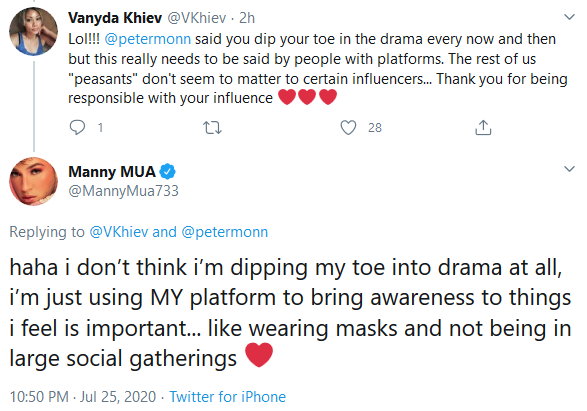 Did Manny Mua Shade Nikita Dragun and James Charles? 2 Fan Appreciates Manny Mua