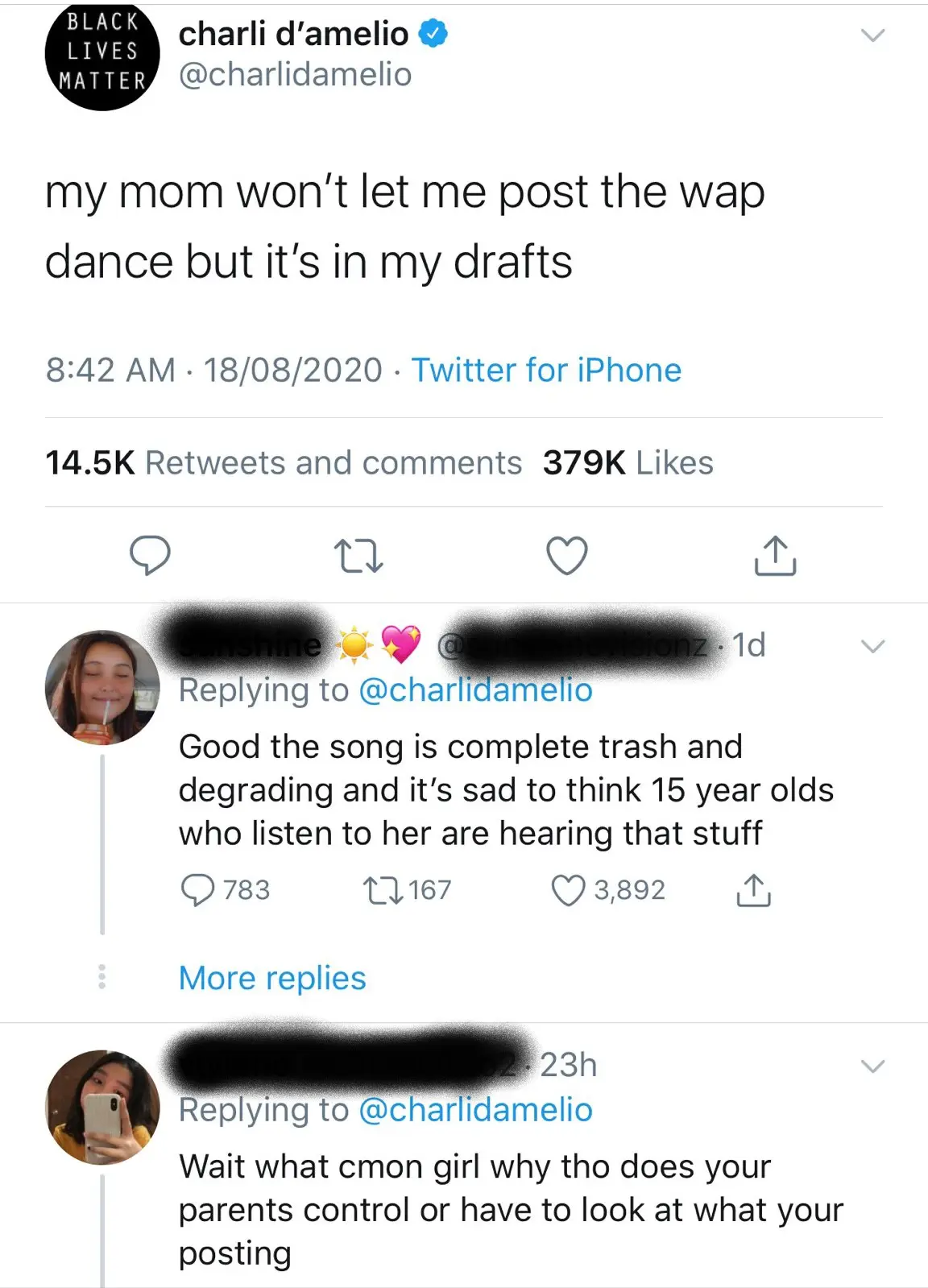 Fans Want Charli D'Amelio To Post Her WAP Dance 1 Charli D'Amelio's tweet