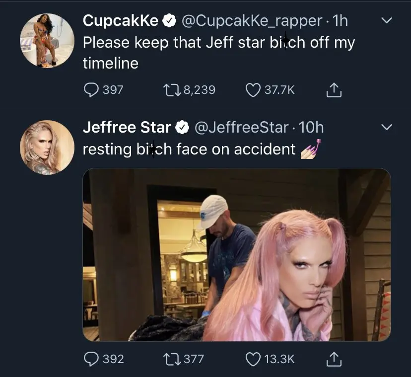 CupcakKe doesn't want to see Jeffree Star on her social media 1 Cupcakke and Jeffree