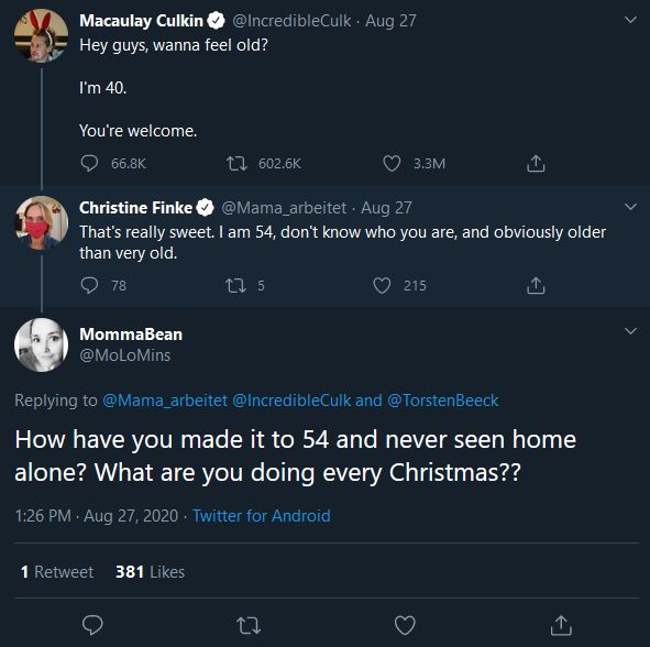 Macaulay Culkin Encounter On Twitter