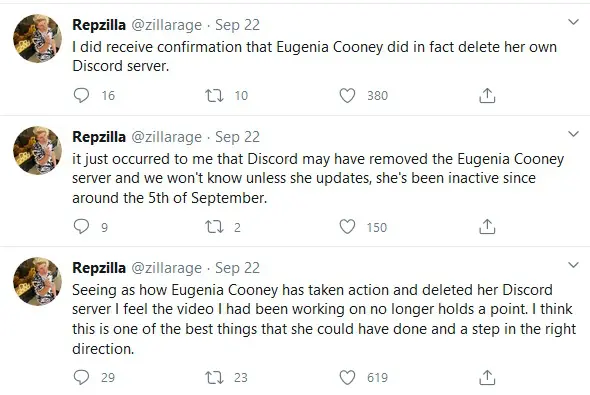 Internet reacts to Eugenia Cooney deleting her Discord server 1 Eugenia Cooney