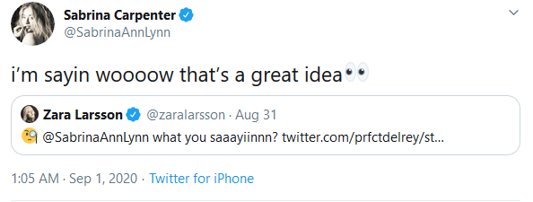 Sabrina Carpenter Responds Zara