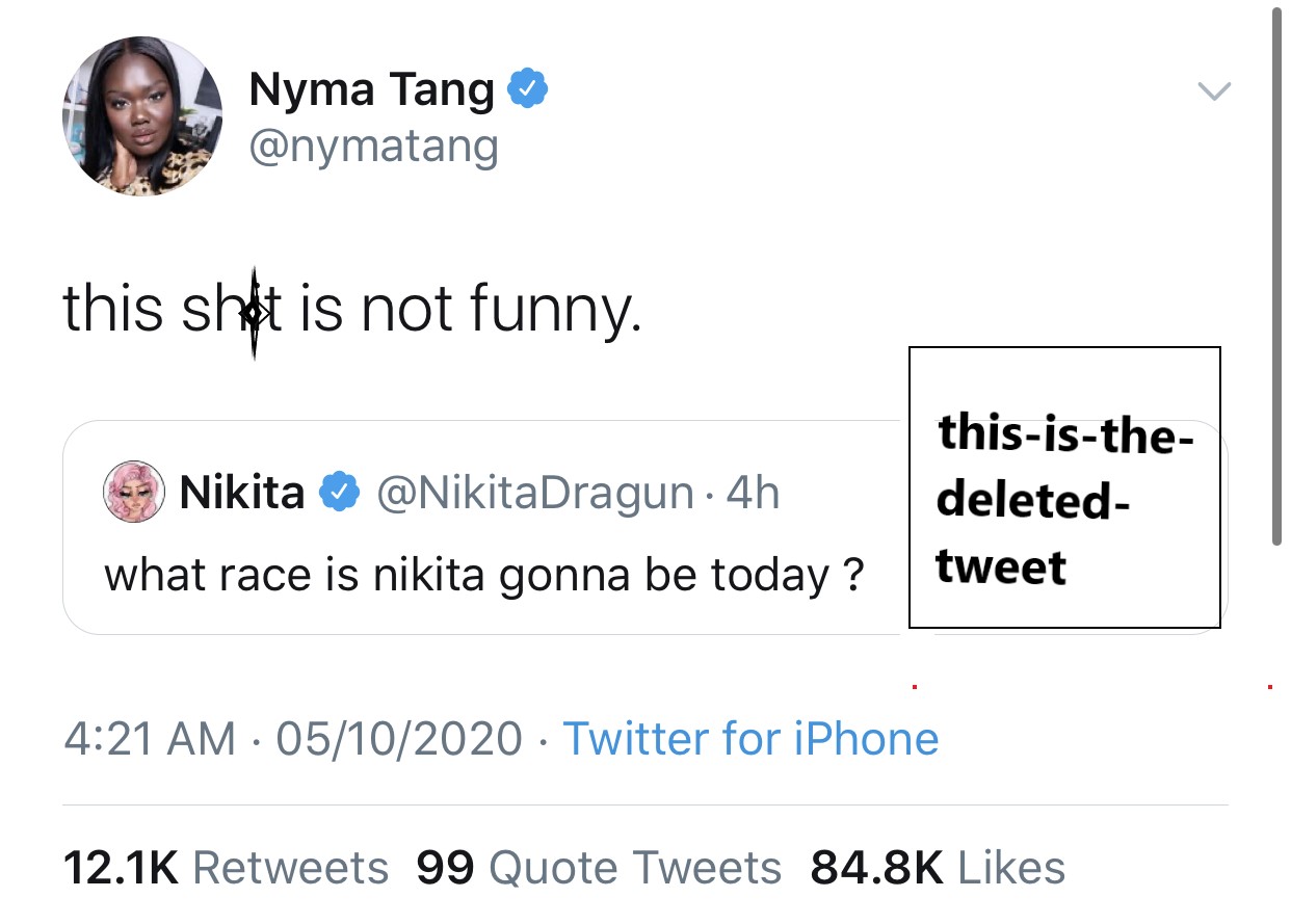 Nyma Tang calls out Nikita Dragun