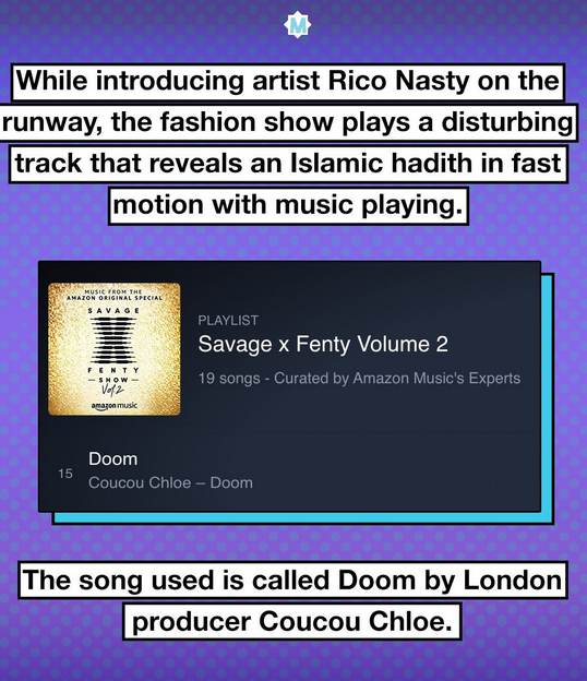 Why Rihanna's Savage X Fenty Fashion Show's Song is Offensive to Muslims 1 Rihanna Savage X Fenty Song Doom coucou chloe