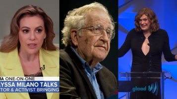 Alyssa Milano, Noam Chomsky, & Lilly Wachowski sign advert, demanding Trump leaves