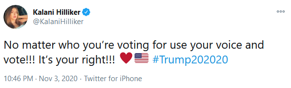 kalani tweet Kalani Hilliker