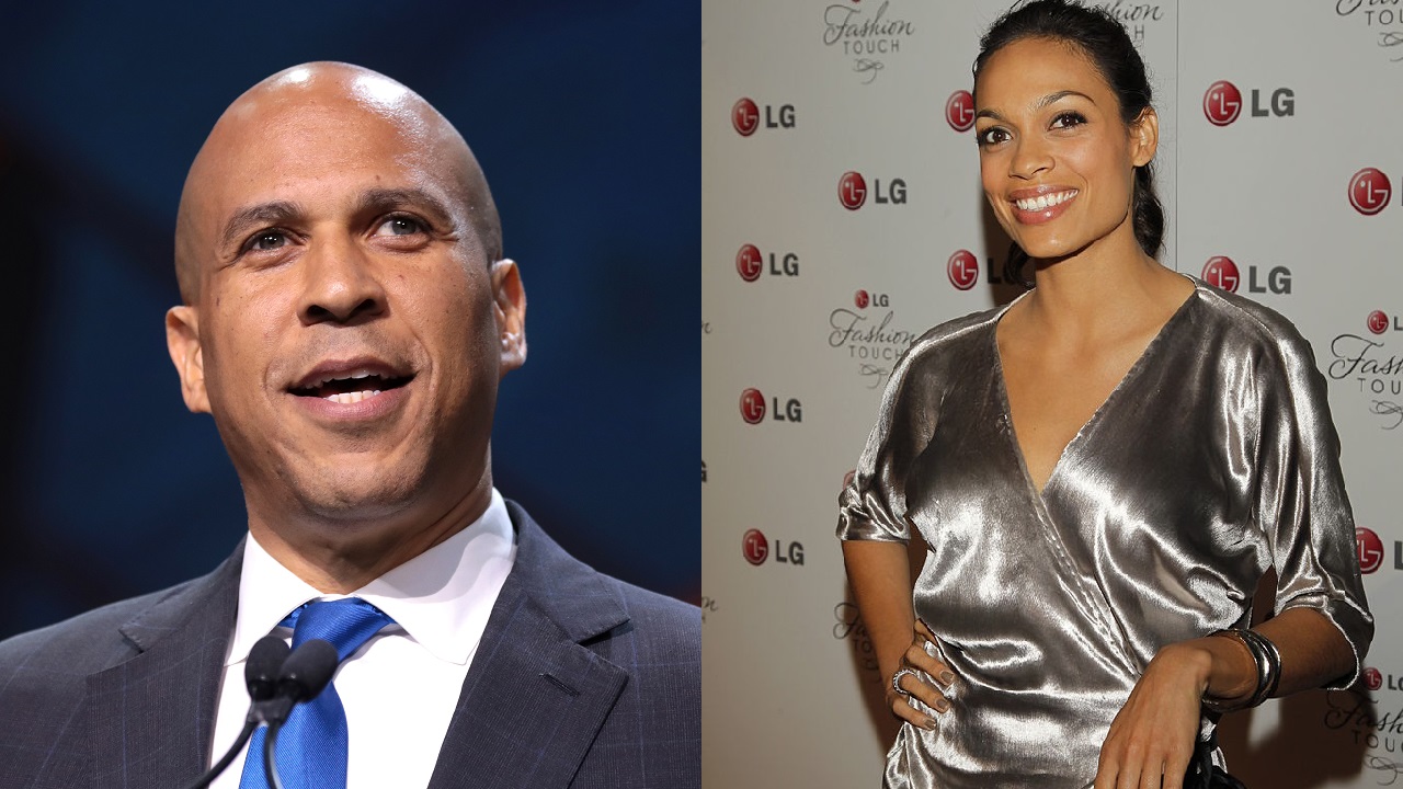 Rosario Dawson Happy for Corey Brookr Re-election