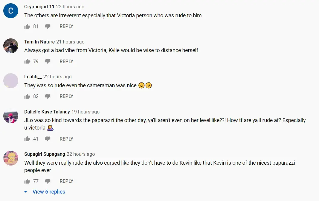 Kylie Jenner's fans cancel her BFF Victoria for being rude to Paparazzi 1 victoria