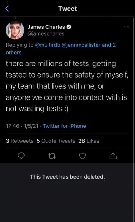 Why Jenn McAllister & James Charles Feuding on Twitter 3 James Tested for Covid