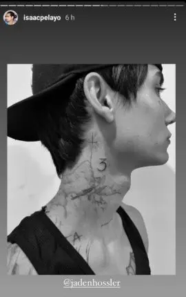 Jaden Hossler tattoo Jaden Hossler tattoo