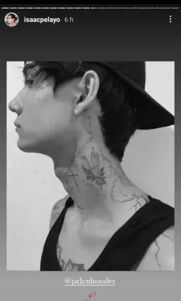Jaden Hossler & Nessa Barrett get matching tattoos, alleged "kiss" video leaked by Paparazzi 2 jaden hossler tattoo wisdom Nessa Barrett