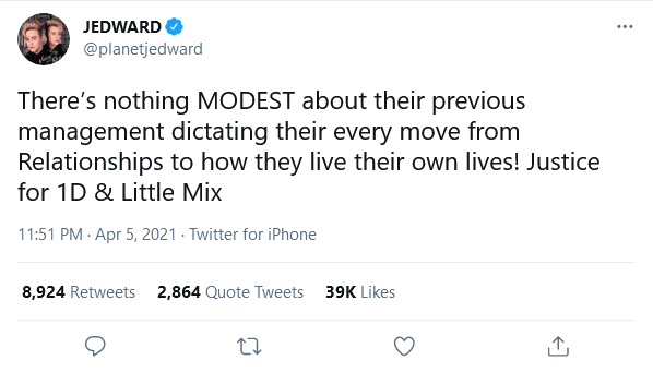 Justice for 1D and Little Mix trends as Jedward calls out Simon Cowell and X Factor for mistreatment 1 Jedward Starts Hashtag Justice for 1D and Little Mix