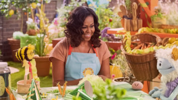 michelle-obama-teaches-kids-about-food-netflix-waffles-mochi