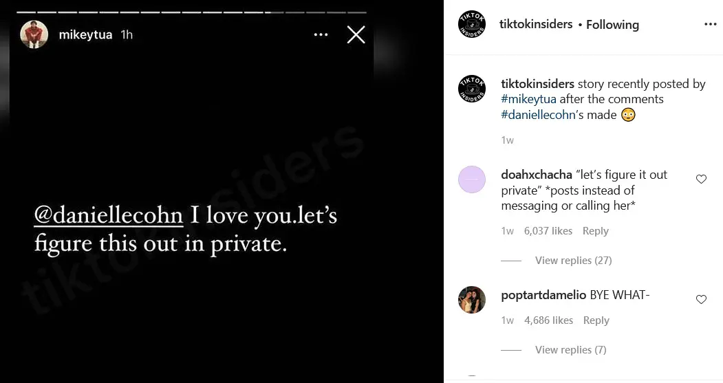 Danielle Cohn releases new song "I'm Done" after breaking up with Mikey Tua 3 mikey tua story Danielle Cohn