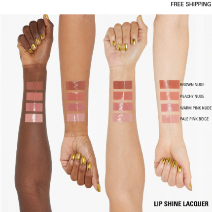 24K Birthday Collection Lip Shine Lacquer Set Swatch Kylie