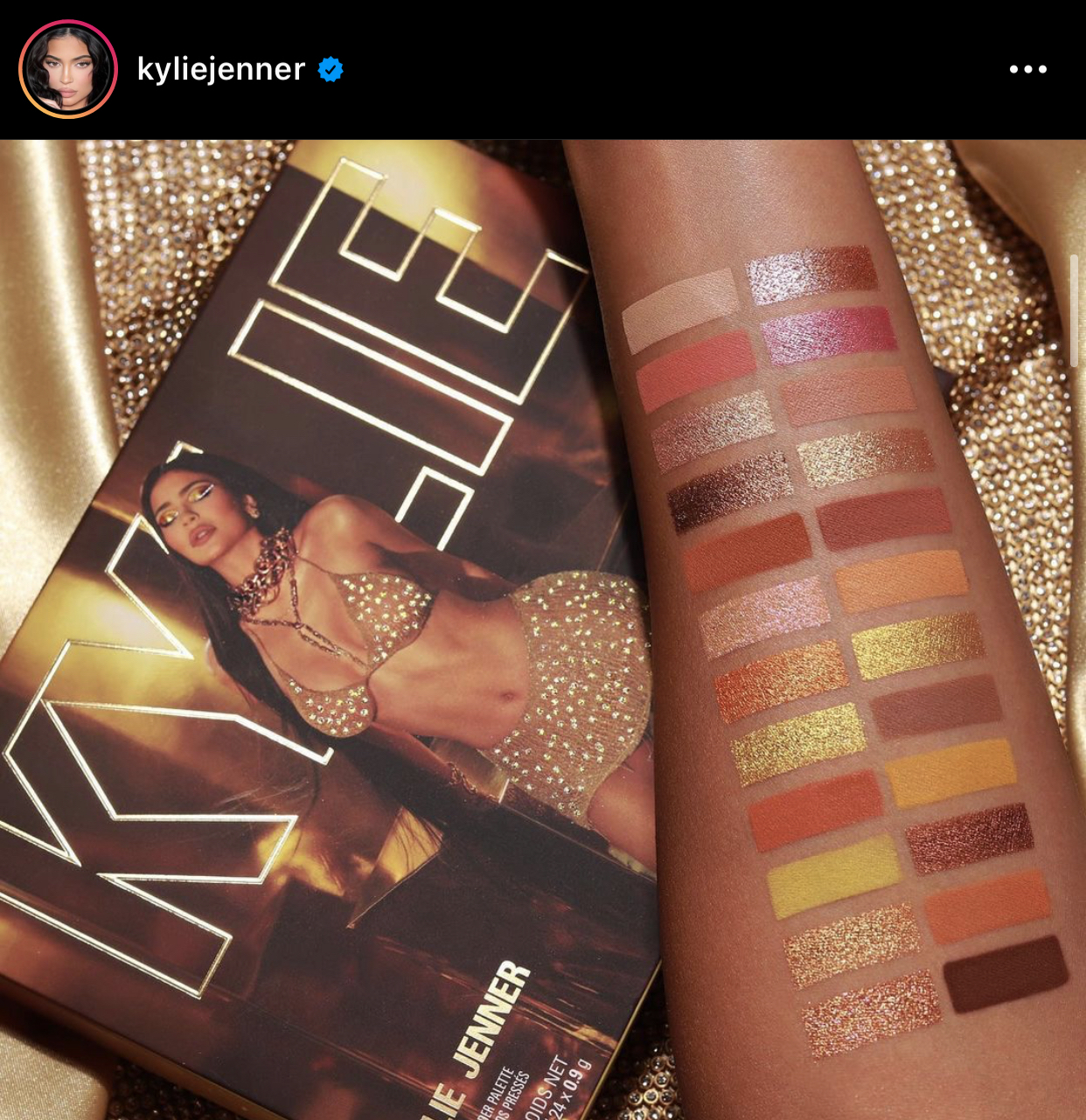 Kylie Jenner Cosmetics 24K Birthday Collection Will Have You Wishing   Kylie Jenner Eyeshade Swatches 