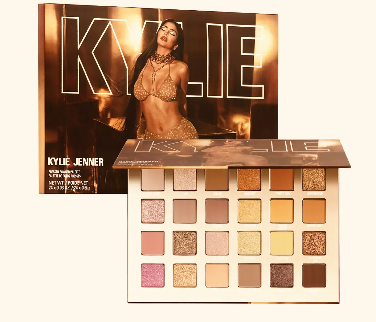 Kylie Jenner Cosmetics 24K Birthday Collection will have you wishing you had 24k 2 Pressed Powder Palette Kylie