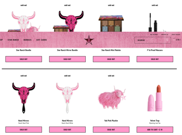 Jeffree Star's New Palette and Accessories from 'Star Ranch' Collection Sold Out 1 all sold out