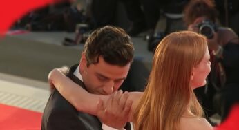 Jessica chastain reacts to Outrage over Oscar Isaac kissing her arm sensually at Red Carpet