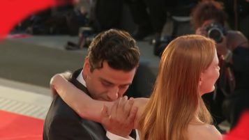 Jessica Chastain Reacts To Outrage Over Oscar Isaac Kissing Her Arm Sensually At Red Carpet