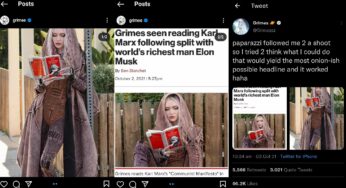 Grimes gets backlash for photo Shoot with ‘Communist Manifesto’ after breakup with billionaire Elon Musk