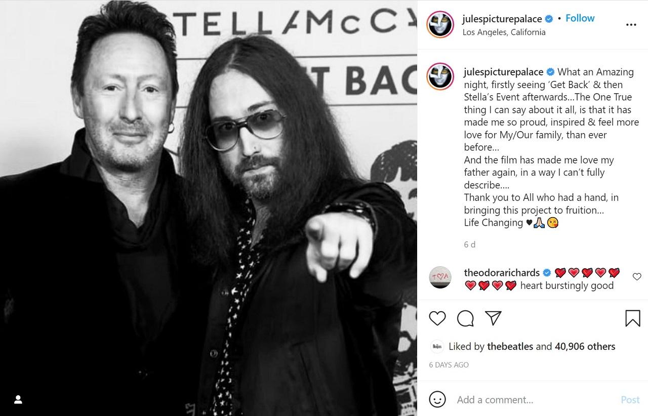 Julian Lennon Says The New Beatles Documentary Made Him "Fall In Love" With His Father "Again"