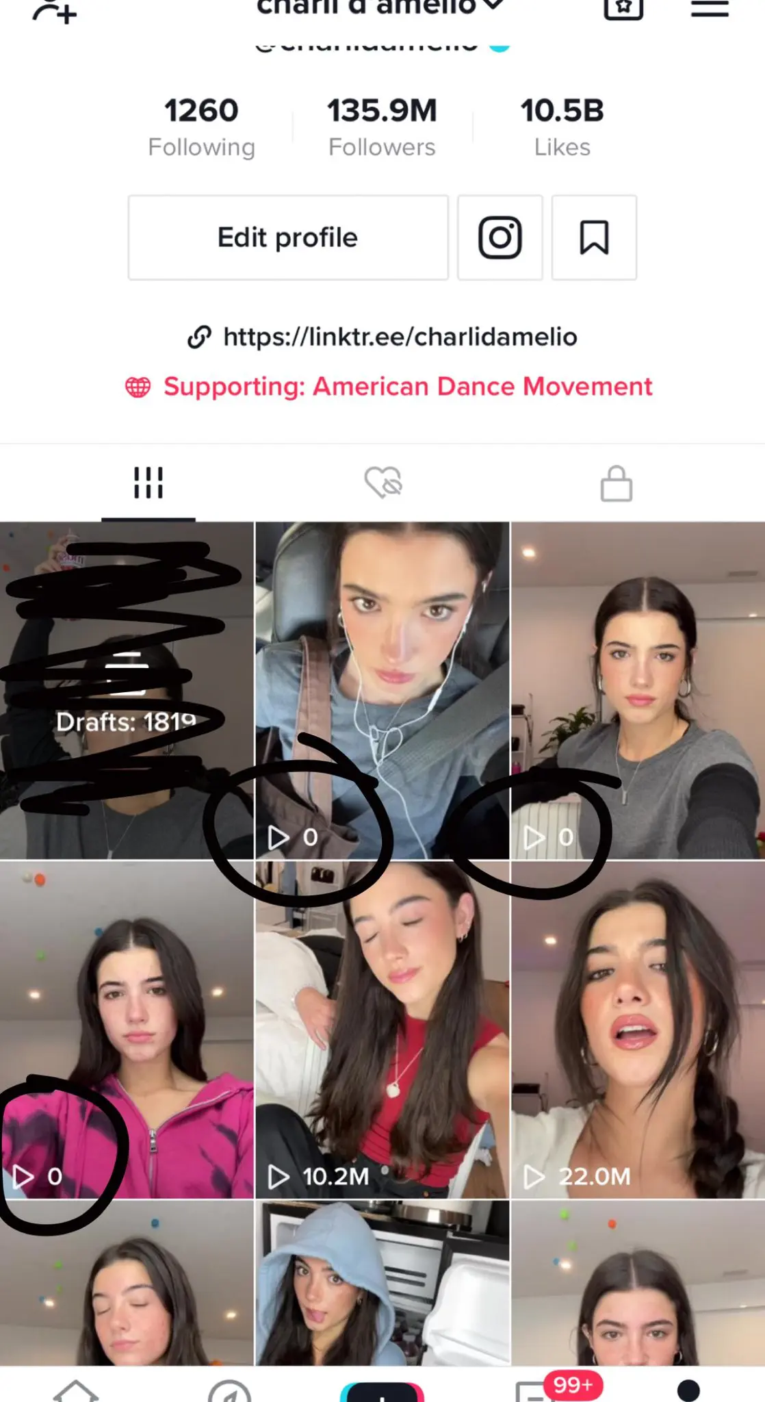 Charli D'Amelio Calls Out TikTok For Shadow-banning Her 1 Charli D'Amelio TikTok Videos 0 Views