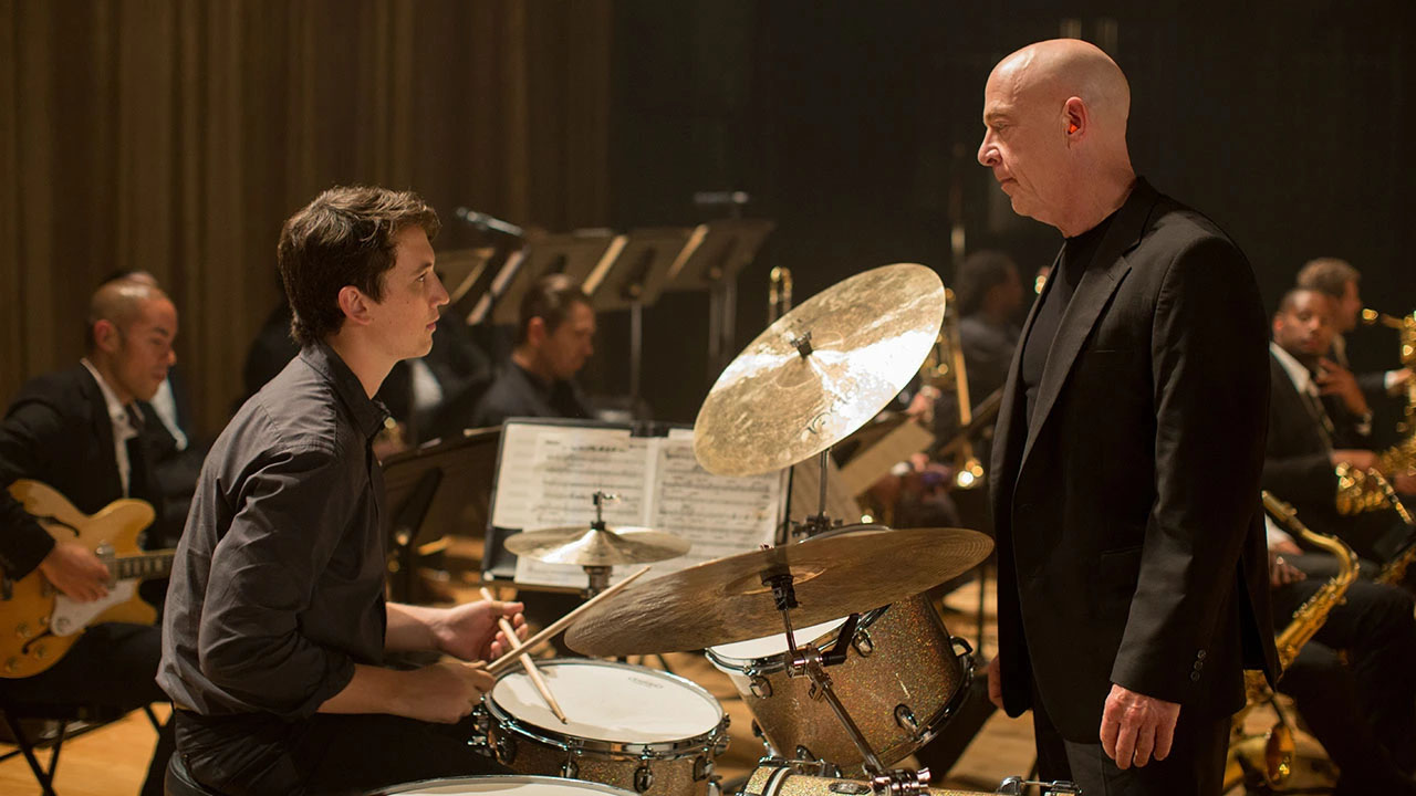 Jk Simmons and Miles Teller in Whiplash