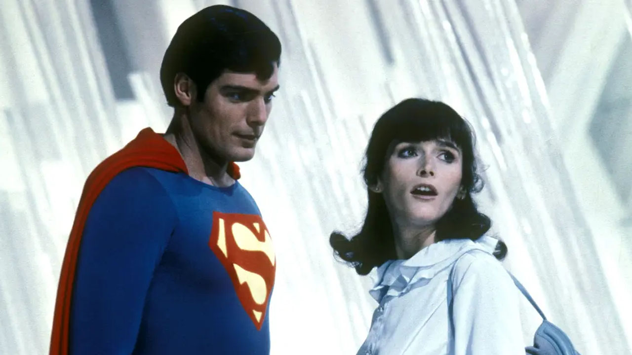 Margot Kidder and Christopher Reeve in Superman 2